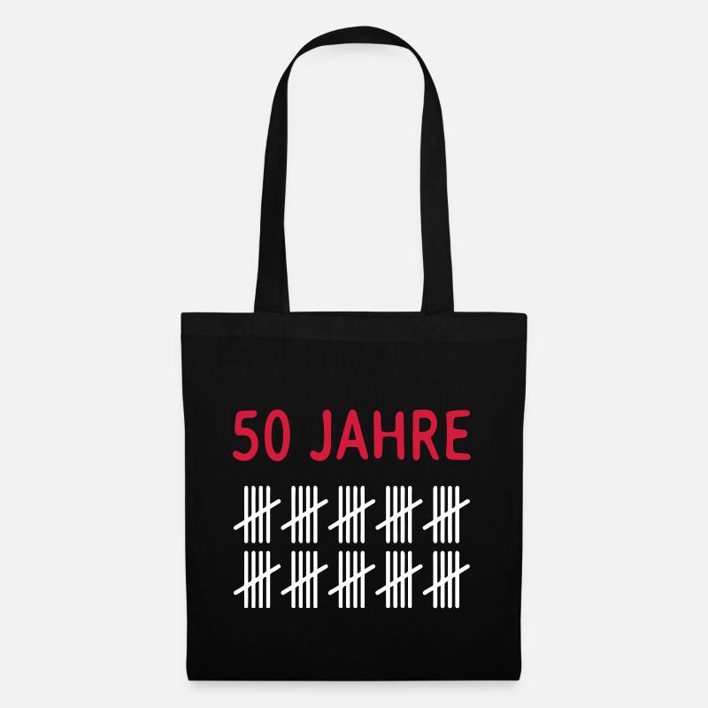 50 Jahre - Stoffbeutel - Schwarz
