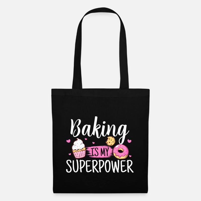 Backen Bäcker Geschenk - Stoffbeutel - Schwarz