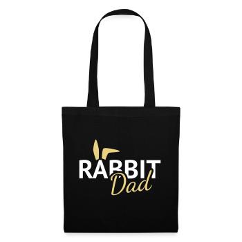 Oreilles de lapin papa lapin - Sac en tissu - noir - Devant