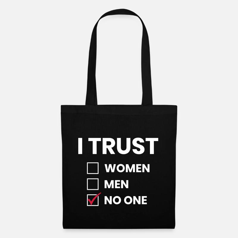 TRUST - I trust - Stoffbeutel - Schwarz