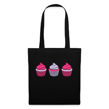 Cupcake - Stoffbeutel - Schwarz - Vorne