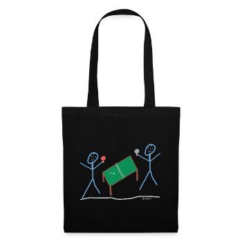 Ping pong jeu de ping-pong - Sac en tissu - noir - Devant