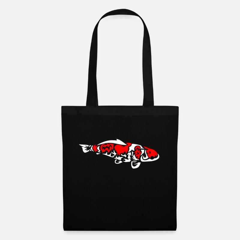 koi carp - Tote Bag - black