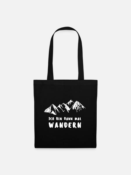 ICH BIN DANN MAL WANDERN - Stoffbeutel - Schwarz