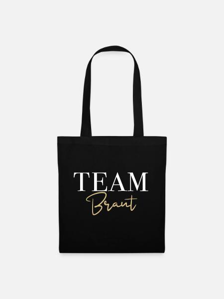 Team Braut Hochzeit - Stoffbeutel - Schwarz