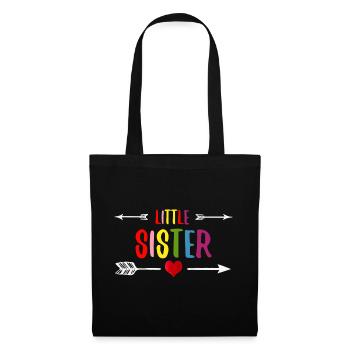 Little Sister sibling sister love - Tote Bag - black - Front