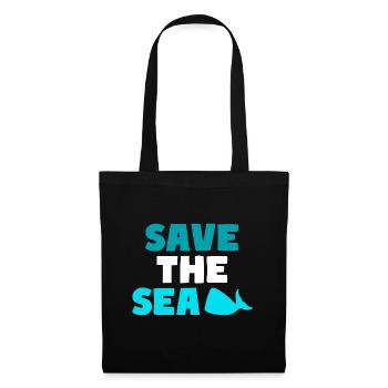 SAVE THE SEA Ozeane Klima Umwelt - Stoffbeutel - Schwarz - Vorne