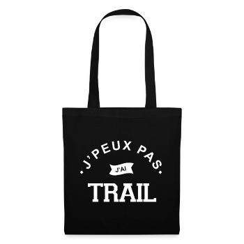 j'peux pas j' ai trail cadeau sport trail running - Sac en tissu - noir - Devant