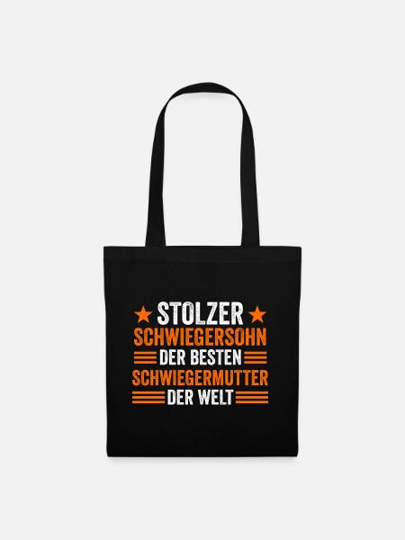 Schwiegersohn Schwiegermutter Schwiegermama - Stoffbeutel - Schwarz