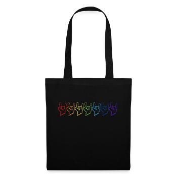 Heavy Metal LGBT Gay Rock Rainbow Regenbogen Shirt - Tote Bag - black - Front