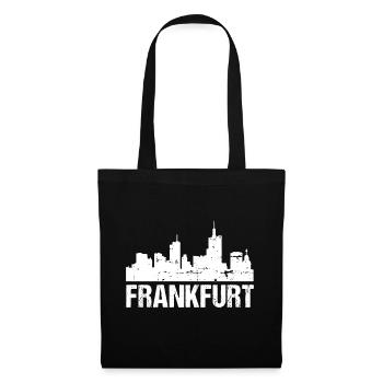 Frankfurt Vintage Skyline - Stoffbeutel - Schwarz - Vorne
