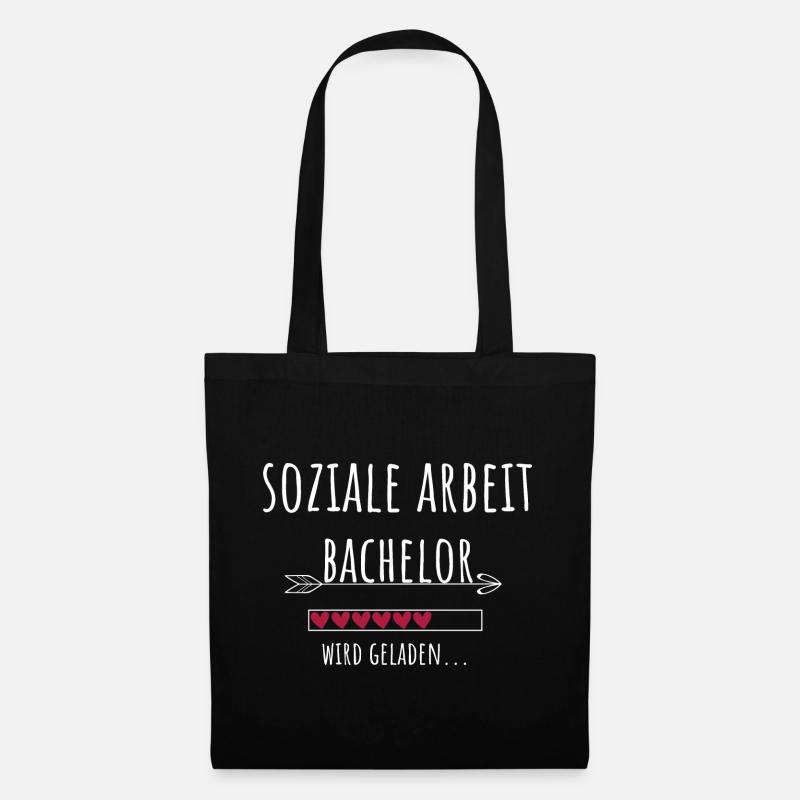 Soziale Arbeit Bachelor Studium Student Geschenk - Stoffbeutel - Schwarz