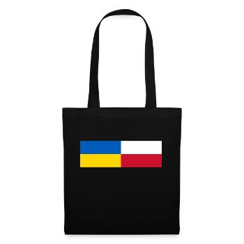 Ukraine Poland flag together - Tote Bag - black - Front