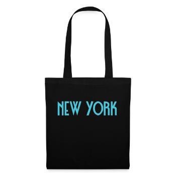 New York - Sac en tissu - noir - Devant