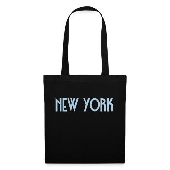 New York - Sac en tissu - noir - Devant
