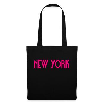 New York - Sac en tissu - noir - Devant