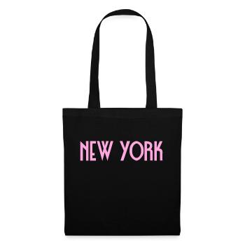 New York - Sac en tissu - noir - Devant