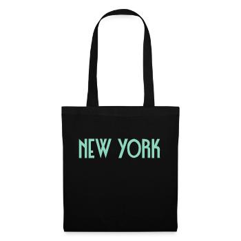 New York - Sac en tissu - noir - Devant