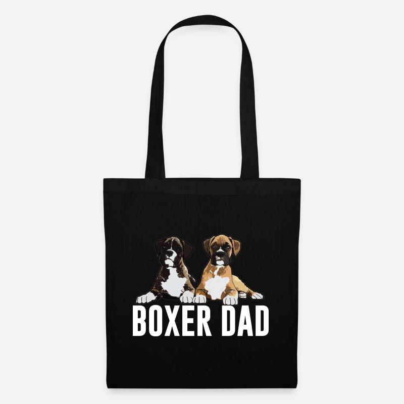 Boxer Hund Boxer Papa - Stoffbeutel - Schwarz