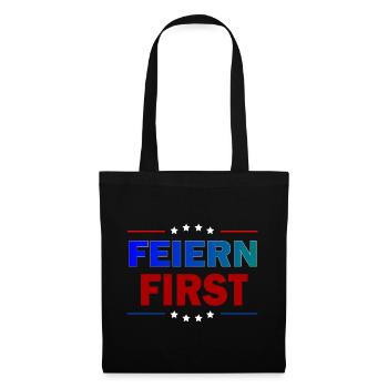 Feiern First - Stoffbeutel - Schwarz - Vorne