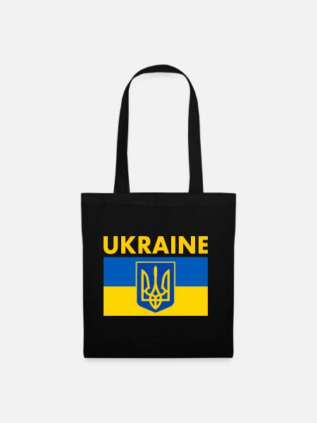 Ukraine - Stoffbeutel - Schwarz