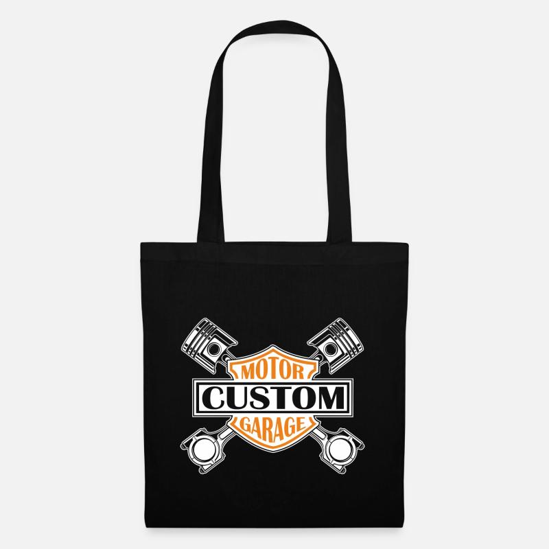 Custom - Motor Garage - Tote Bag - black