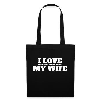Joueur de football Football Design Équipe de football - Sac en tissu - noir - Devant