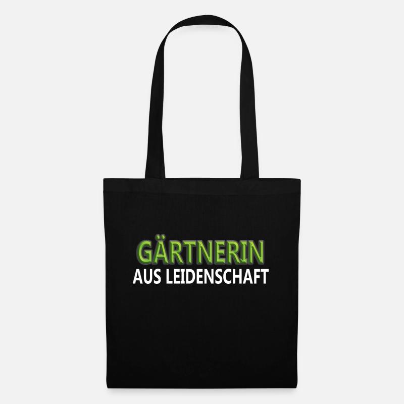 Gärtnerin - Stoffbeutel - Schwarz