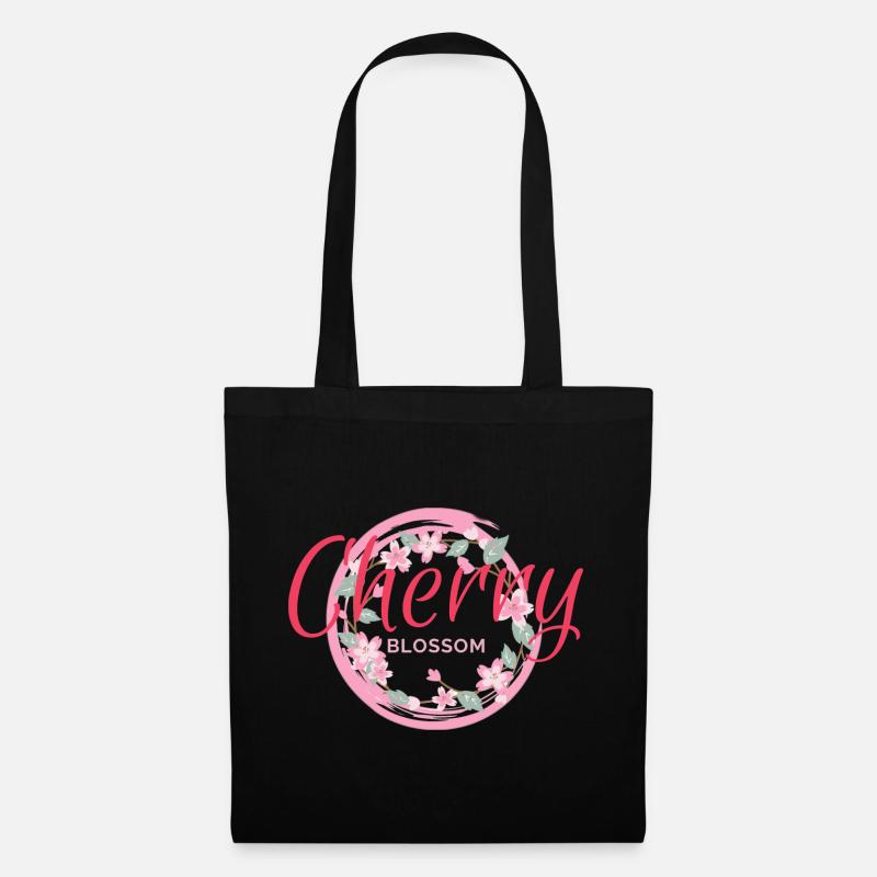 I love clothes / Cherry Blossom - Stoffbeutel - Schwarz