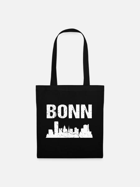Bonn Skyline Stadt Bonn - Stoffbeutel - Schwarz