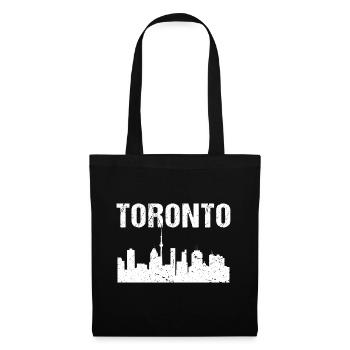 Toronto Skyline - Stoffbeutel - Schwarz - Vorne