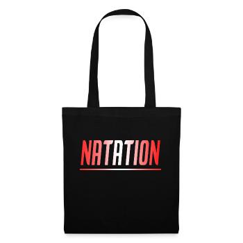 NATATION NAGEUR NAGEUSE CADEAU SPORT SUISSE - Sac en tissu - noir - Devant