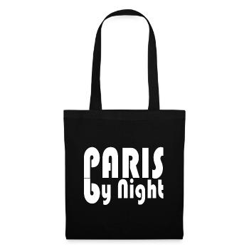 Paris bei Nacht - Stoffbeutel - Schwarz - Vorne