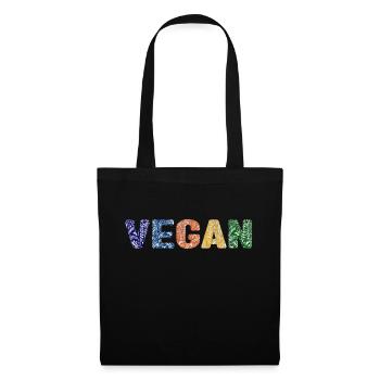 Vegan pattern - primary colors - Tote Bag - black - Front