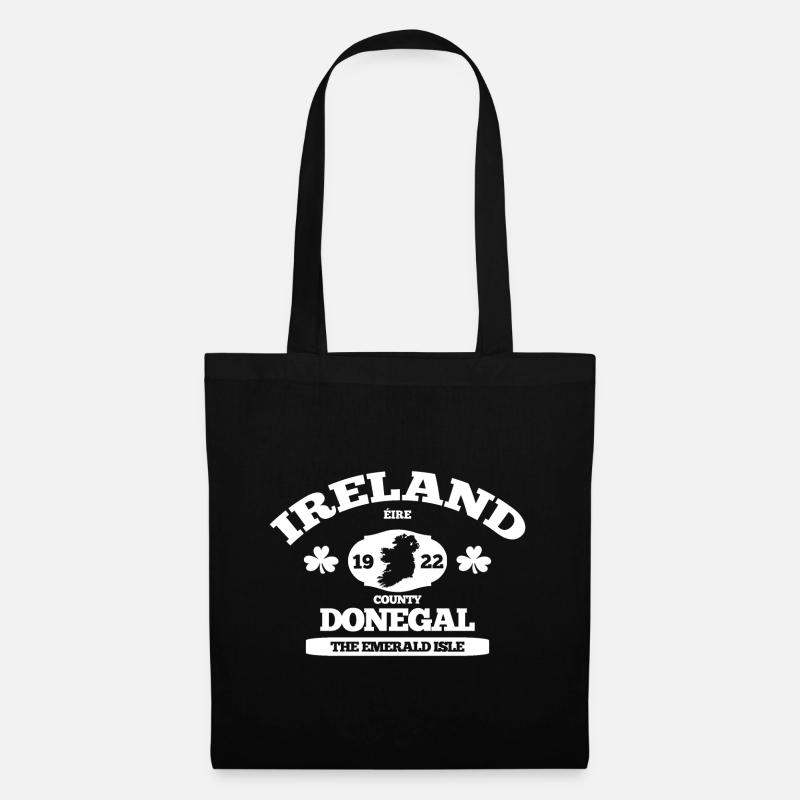 Donegal, Irland. Klassisches irisches Design - Stoffbeutel - Schwarz