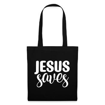 Jésus sauve - Sac en tissu - noir - Devant