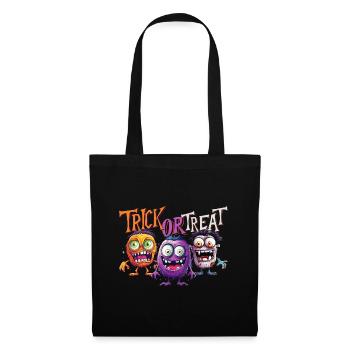 Halloween Monster Trick ou Treat Cute Creepy - Sac en tissu - noir - Devant