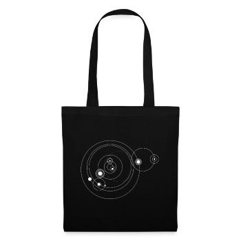 Système solaire uniquement (blanc) - Sac en tissu - noir - Devant