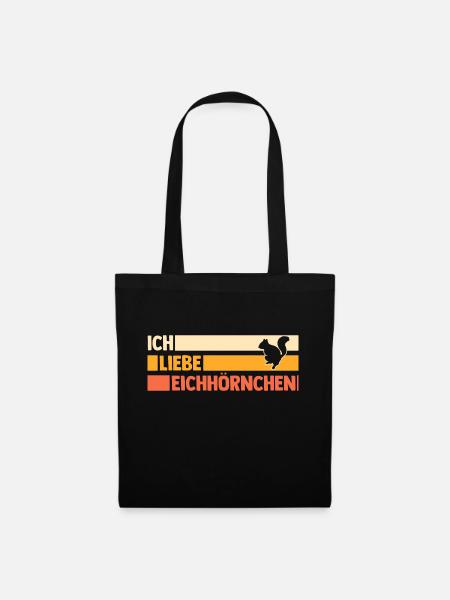 Eichhörnchen - Stoffbeutel - Schwarz