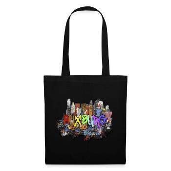 Augsburg in Graffiti Design Geschenk - Stoffbeutel - Schwarz - Vorne