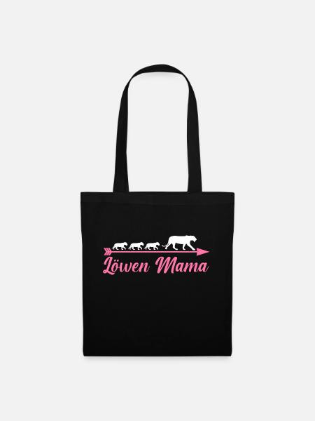 Mutter Löwen Mama - Stoffbeutel - Schwarz