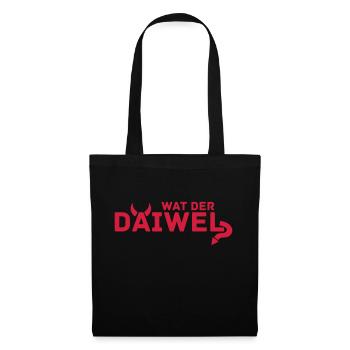 Wat der Däiwel? - Stoffbeutel - Schwarz - Vorne