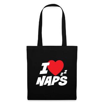 J’adore les siestes - Sac en tissu - noir - Devant