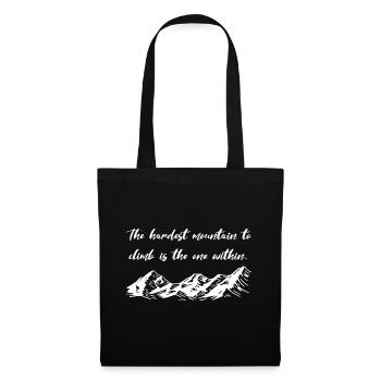 The Hardest Mountain Mountains Saying Hiking Mountain - Tote Bag - black - Front