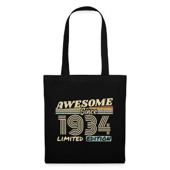 Vintage 1934 Retro - 1934 Birthday Gift - Tote Bag - black - Front
