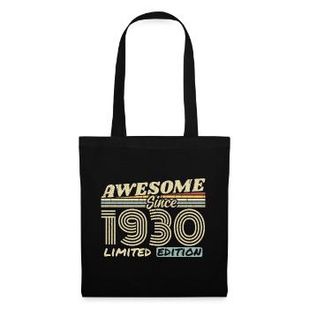 Vintage 1930's Retro - 1930's Birthday Gift - Tote Bag - black - Front