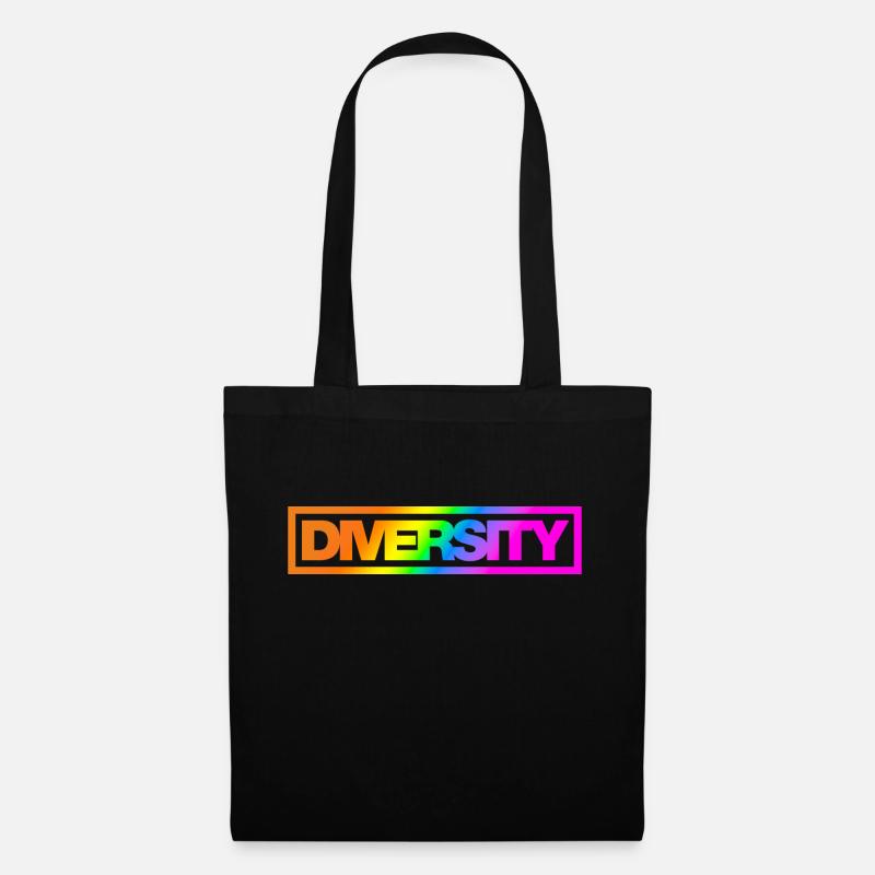 Typo Diversity Silhouette Rainbow - Tote Bag - black