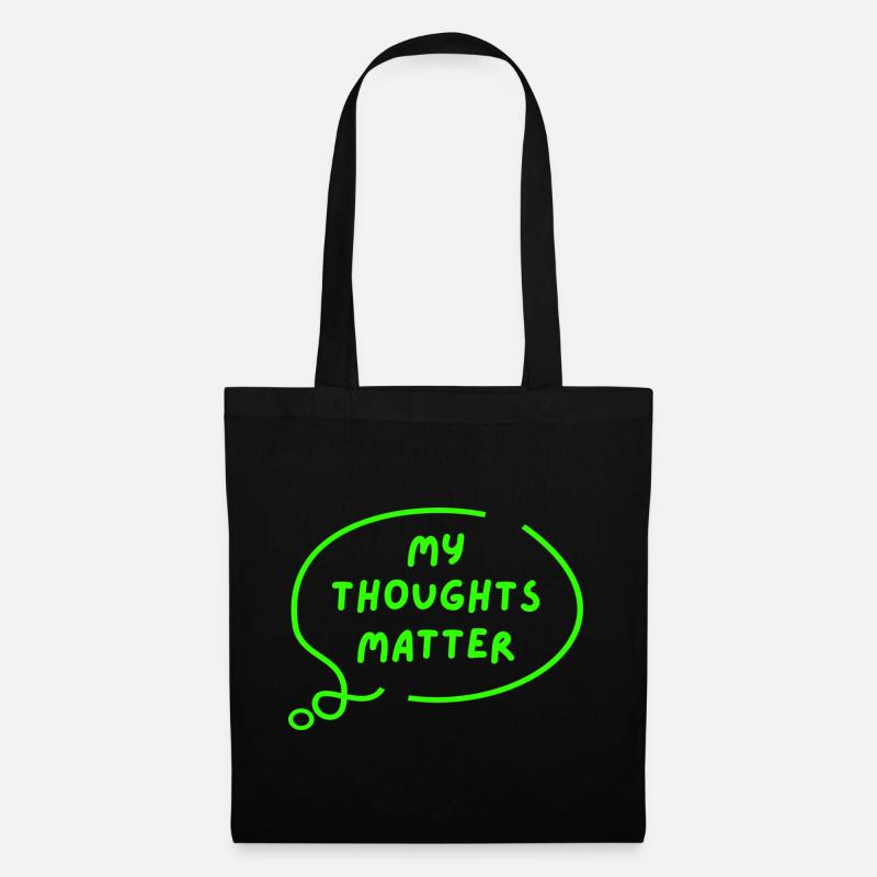 my thoughts matter - Stoffbeutel - Schwarz