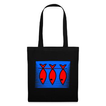 FISH. SARDINE. APRIL FOOL. SEA. OCEAN - Tote Bag - black - Front