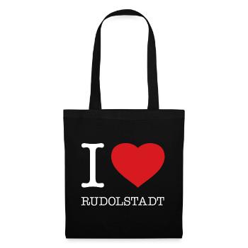 I LOVE RUDOLSTADT - Stoffbeutel - Schwarz - Vorne
